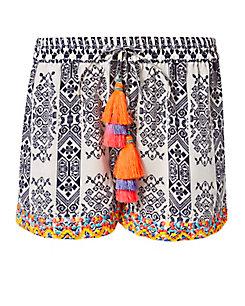 Rococo Sand Embroidered Silk Shorts