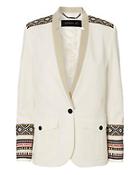 Barbara Bui Gabardine Ribbon Trim Blazer