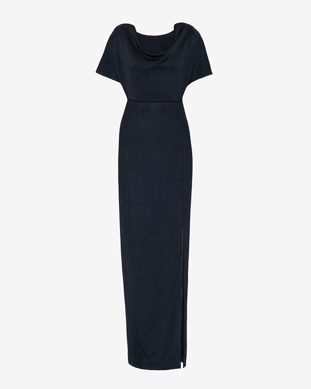 Cushnie Et Ochs Side Slit Open Back Gown