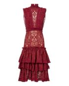 Jonathan Simkhai Lace Ruffle Tiered Midi Dress