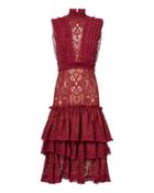 Jonathan Simkhai Lace Ruffle Tiered Midi Dress