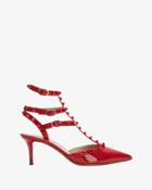 Valentino Punkouture Slingback Patent Leather Pump: Red