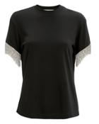 Alexis Olinda Embellished Fringe T-shirt Black P