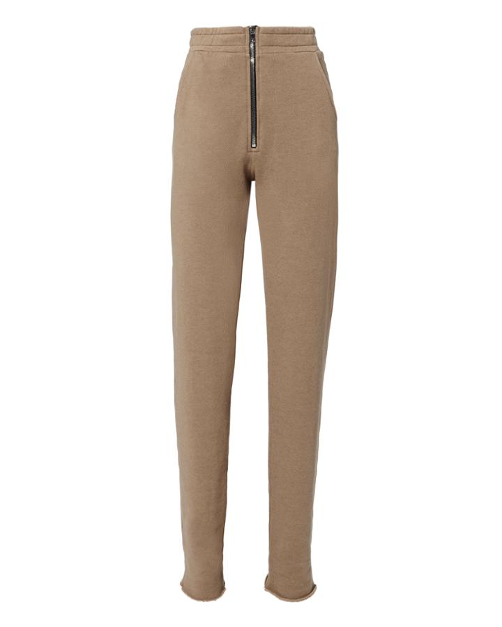 Cotton Citizen Dark Tan Zip Trousers Beige M