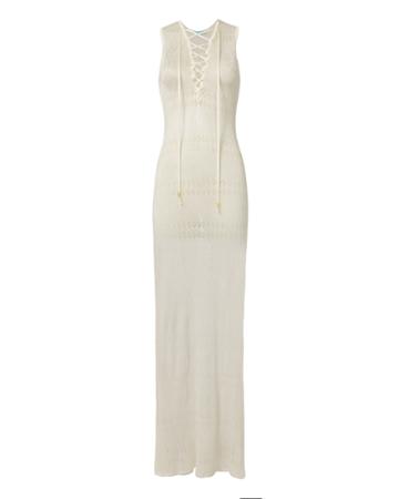 Melissa Odabash Swim Melissa Odabash Kourtney Lace-up Maxi Dress White M