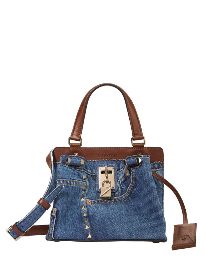Valentino Garavani Joylock Denim Small Tote Denim 1size