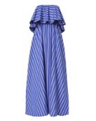 &quot;mds Stripes Ruffled Strapless Maxi Dress&quot;