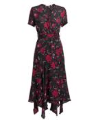 Alc A.l.c. Cora Midi Dress Black/floral 8