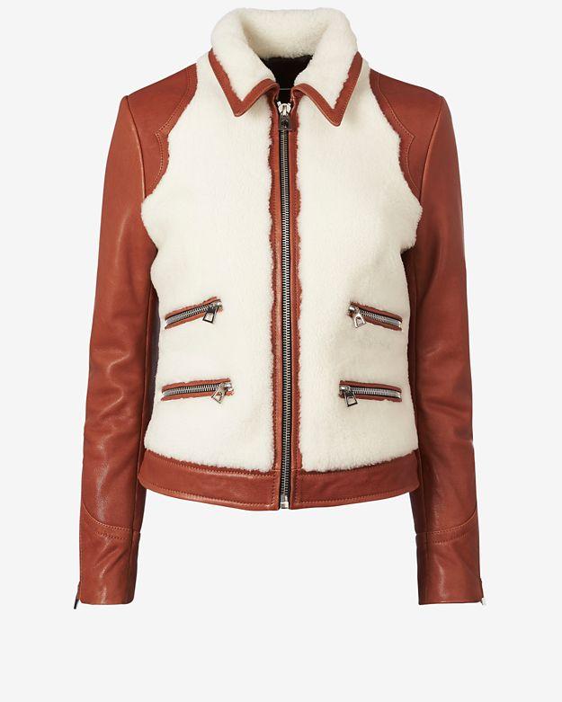 Barbara Bui Shearling Leather Jacket