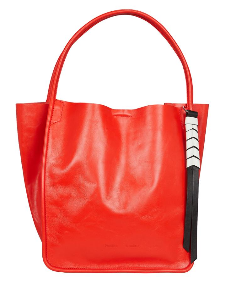 Proenza Schouler Red Leather Tote Red 1size