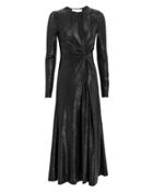 Galvan Metallic Pinwheel Dress Black 34