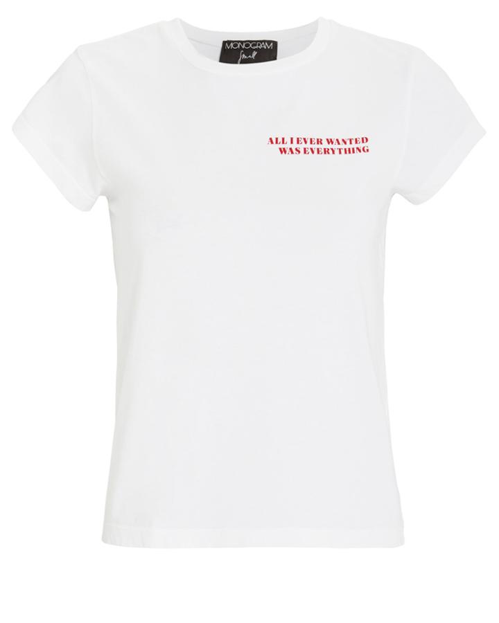 Monogram All I Ever Wanted Baby Tee White S