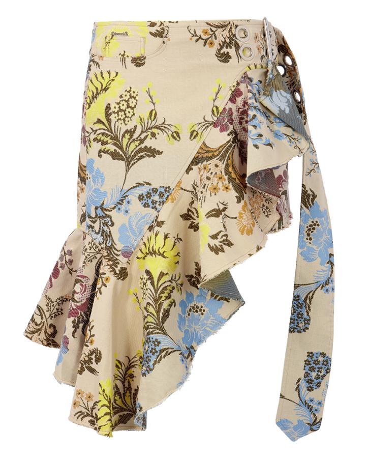 Marques Almeida Marques' Almeida Floral Brocade Wrap Skirt Pri-floral 8