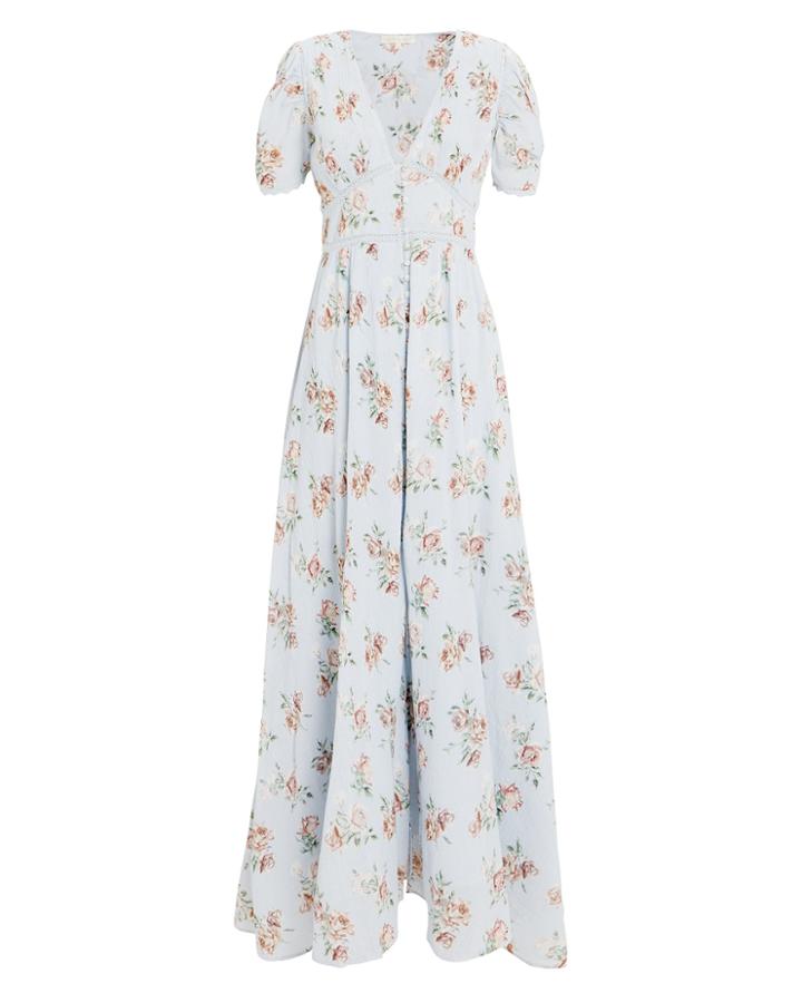 Love Shack Fancy Loveshackfancy Stacy Duster Dress Slate/floral M