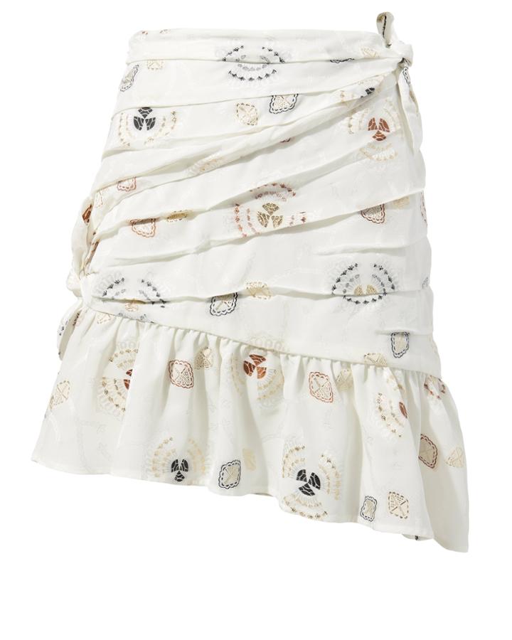 Alc A.l.c. Avalon Fela Jacquard Skirt White 4