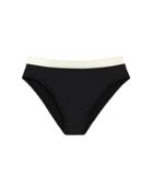 Solid & Striped Christie High-rise Bikini Bottom Black/white S