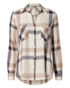 L'agence Jacqueline Blonde Plaid Shirt