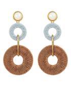 Lizzie Fortunato Corsica Coral Earrings Gold 1size