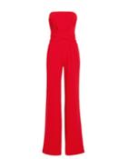 Jonathan Simkhai Red Crepe Jumpsuit Red 2