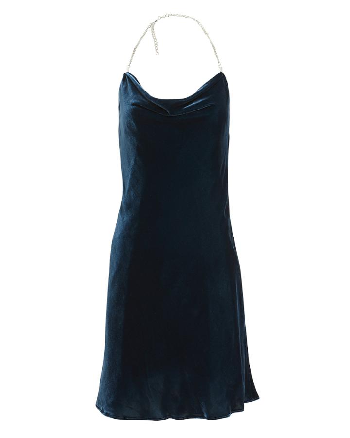 Cinq A Sept Cinq  Sept Anika Cowl Neck Mini Dress Midnight Blue 6