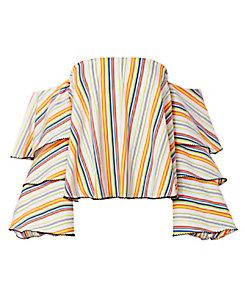 Caroline Constas Carmen Striped Off-the-shoulder Top