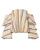 Caroline Constas Carmen Striped Off-the-shoulder Top