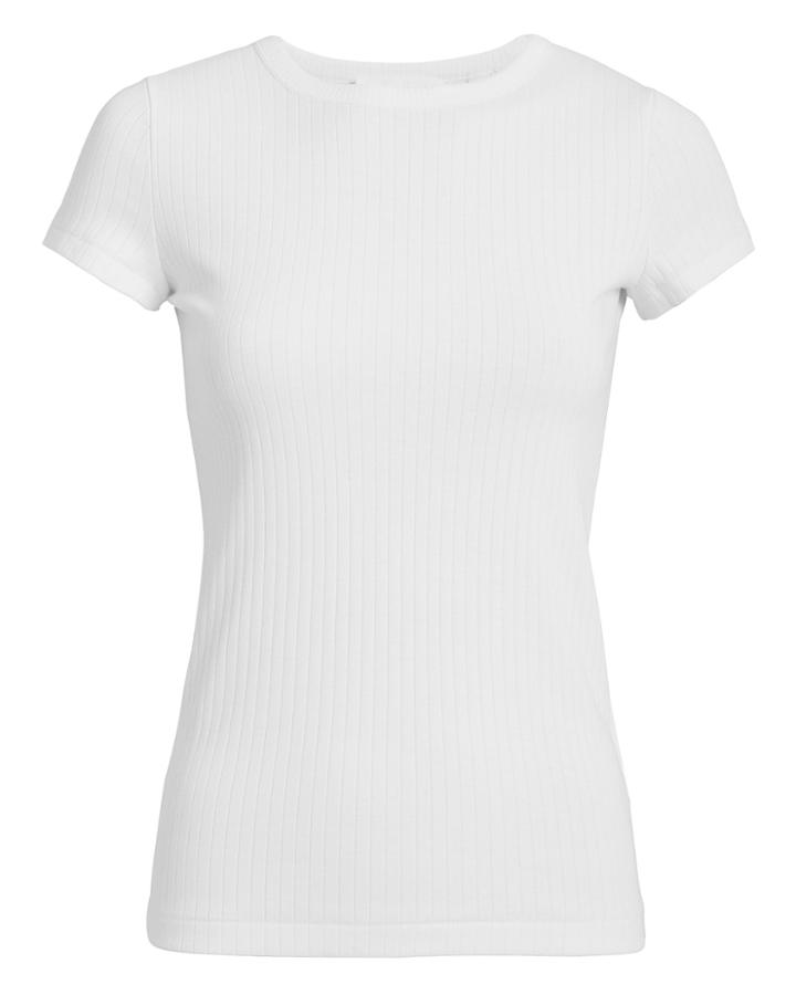 Helmut Lang White Wide Rib Baby Tee White M