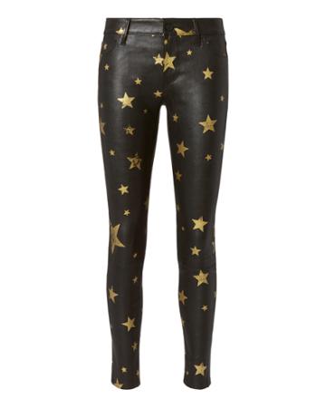 Rta Prince Gold Star Leather Pants