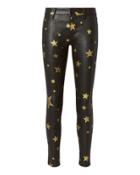 Rta Prince Gold Star Leather Pants