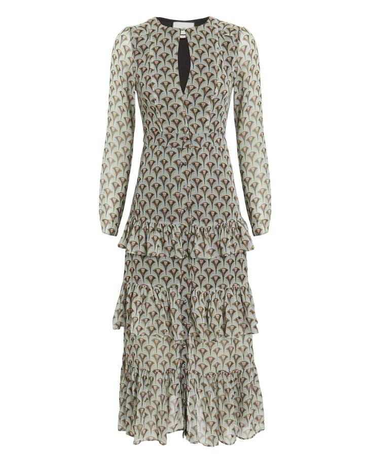 Alexis Juno Midi Dress Light Blue/green P