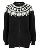 Tomas Maier Nordic Zip Front Cardigan Blk/wht 2