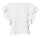 See By Chloe See By Chlo Flounce Sleeve Tee White P