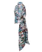 Marques Almeida Marques' Almeida Halter Plaid Crop Top Blue-med S