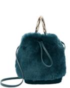 Maison Boinet Teal Mini Bucket Crossbody Bag