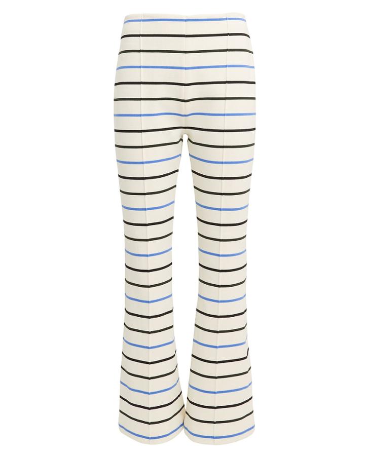 Sonia Rykiel Stripe Flare Pants White/blue/black M