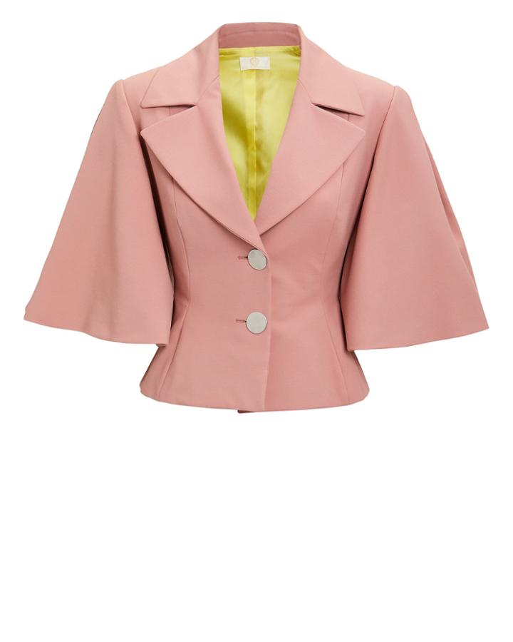 Sara Battaglia Rose Cape Blazer Rose 40