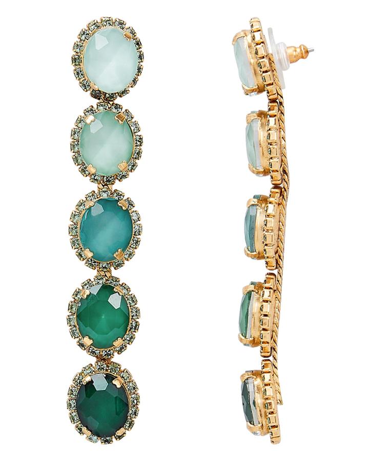 Elizabeth Cole Von Earrings Green 1size