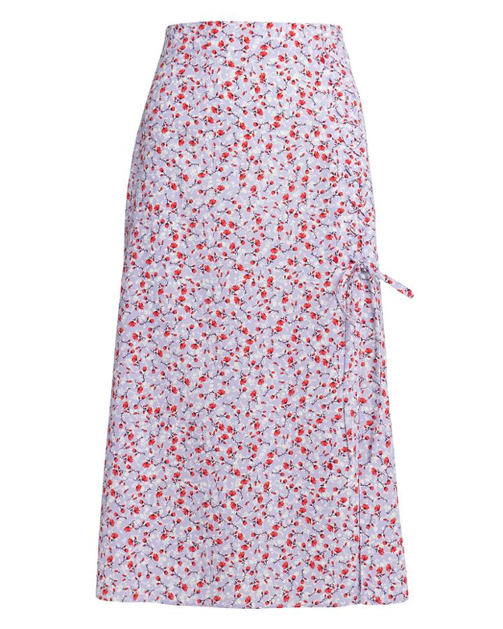 Exclusive For Intermix Intermix Gwen Printed Skirt Lilac Floral 6
