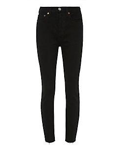 Re/done Cropped Hem High-rise Jeans