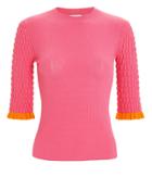 See By Chloe See By Chlo Contrast Trim Pink Sweater Pink/orange S