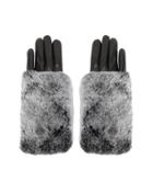 Carolina Amato Rex Rabbit Fur Top Full Leather Gloves