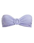 Solid & Striped Sasha Bandeau Bikini Top Lilac/white P
