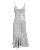Saylor Peggie Sequin Dress Silver L