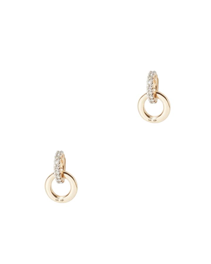 Adina Reyter Pav Interlocking Loop Studs Gold 1size