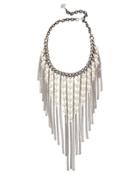Laura Cantu Pearl Fringe Necklace Metallic 1size