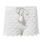 Poupette St Barths Poupette St Barth Rania Crochet Boxer Shorts White M