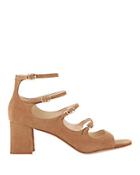 Marion Parke Bernadette Camel Suede Sandals