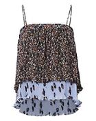 Derek Lam 10 Crosby Plisse 2-in-1 Top And Skirt