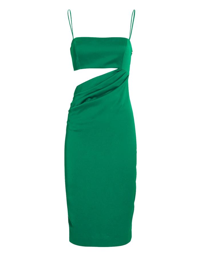 Misha Selena Cutout Emerald Midi Dress Emerald Green 8