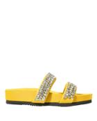 Suecomma Bonnie Crystal-embellished Yellow Slides Yellow 37.5
